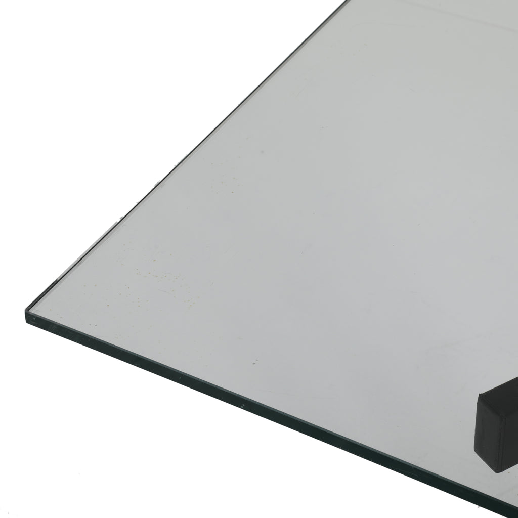 Black Metal and Glass Console X Table