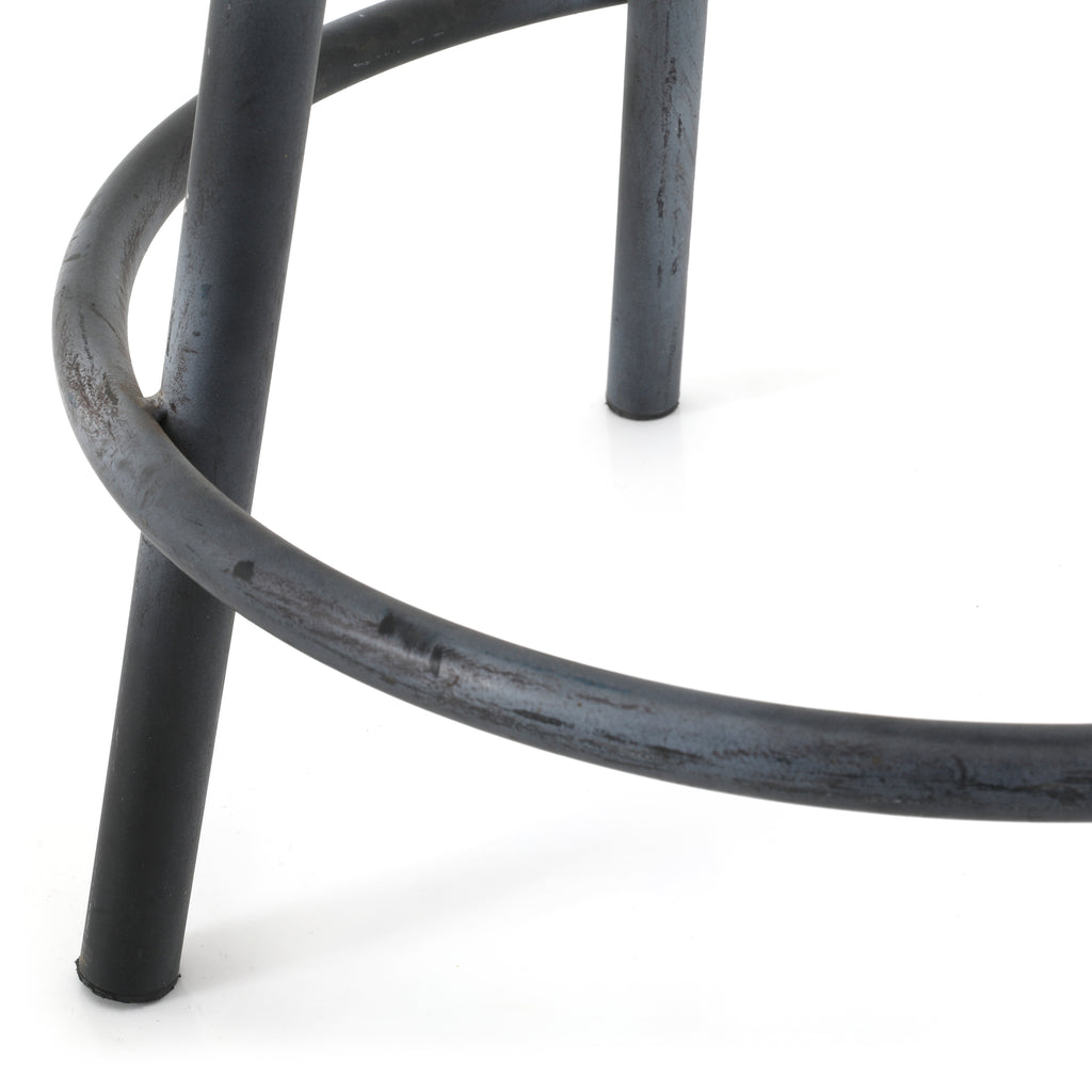 Grey Metal Adjustable Work Stool