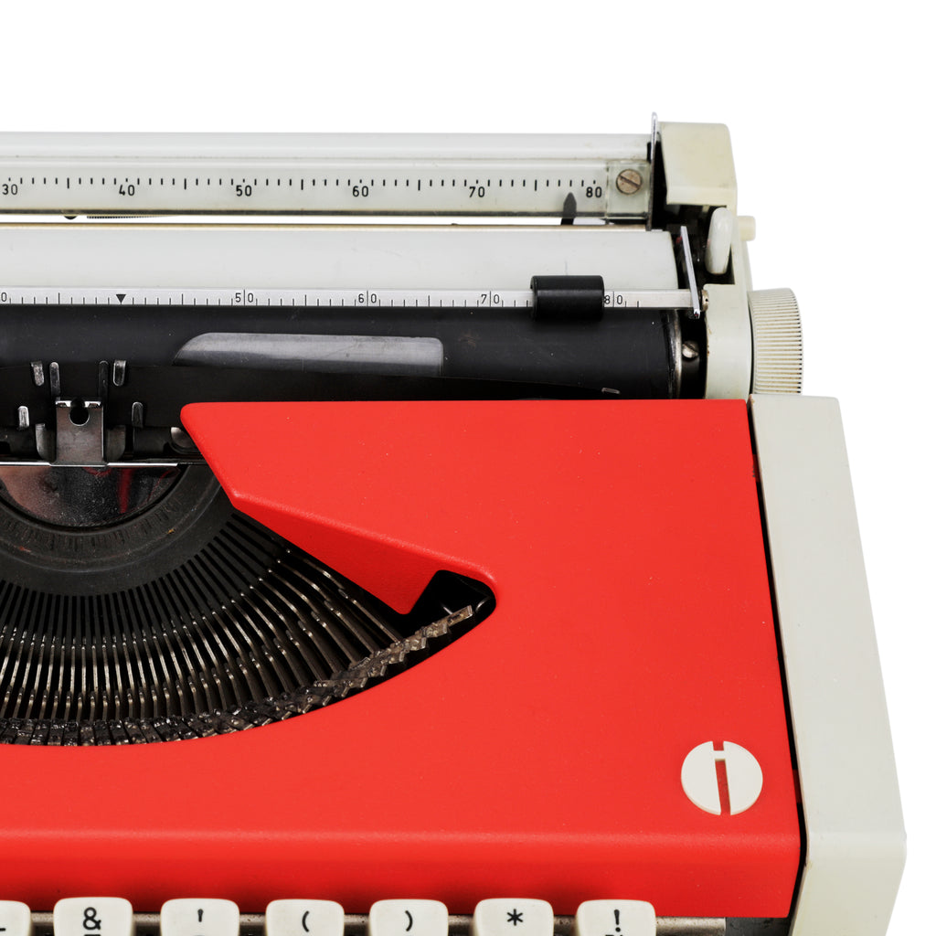 Red & White Olympia Typewriter