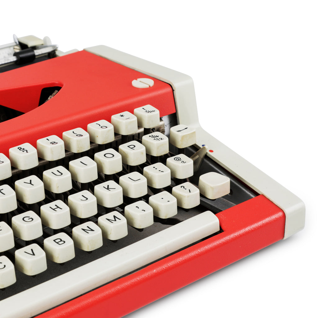 Red & White Olympia Typewriter