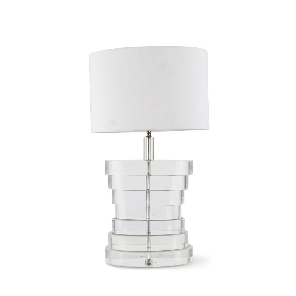 Stacked Lucite Table Lamp