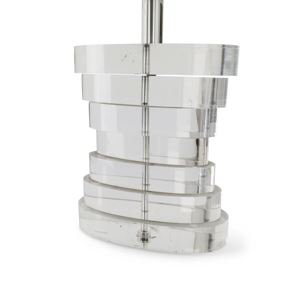 Stacked Lucite Table Lamp