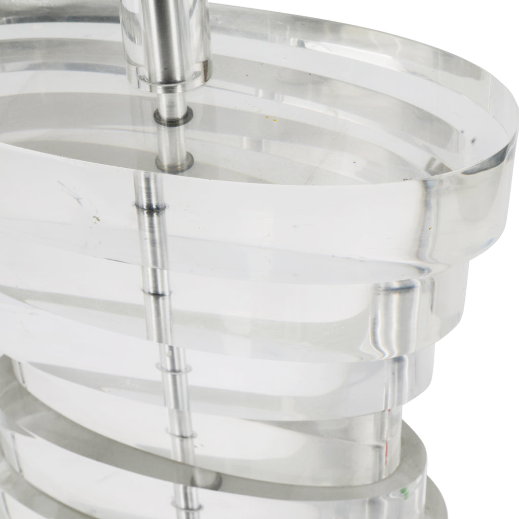 Stacked Lucite Table Lamp