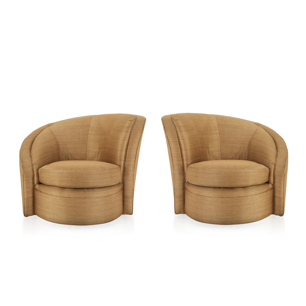 Tan Swivel Left Arm Chair