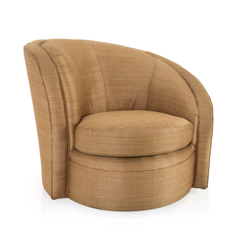 Tan Swivel Left Arm Chair