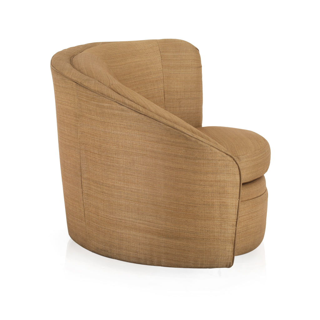 Tan Swivel Right Arm Chair