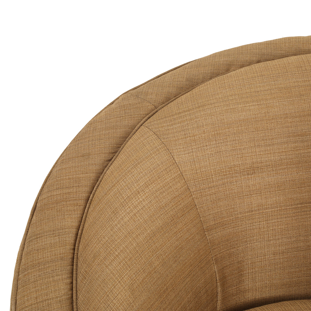 Tan Swivel Left Arm Chair