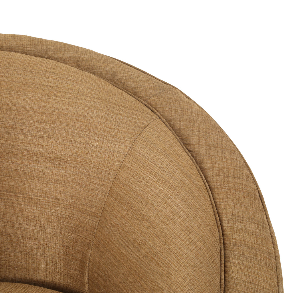 Tan Swivel Right Arm Chair