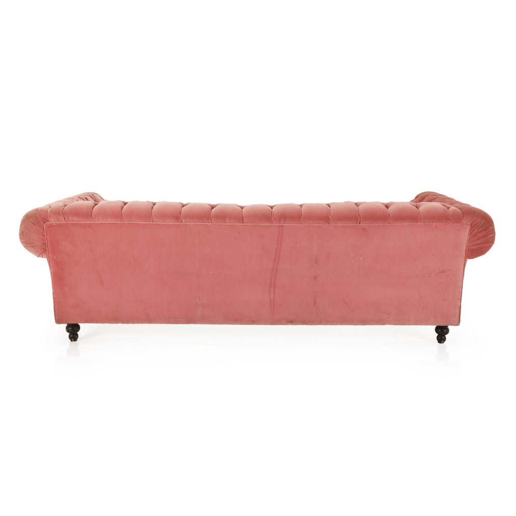 Pink Velvet Tufted Sofa