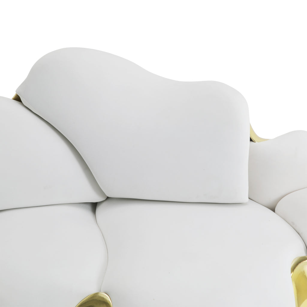White / Gold Bomboca Style Sofa
