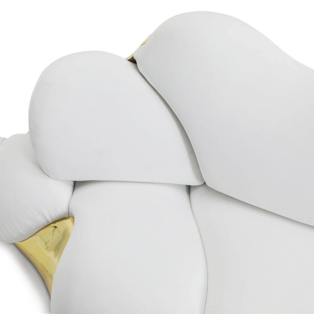 White / Gold Bomboca Style Sofa