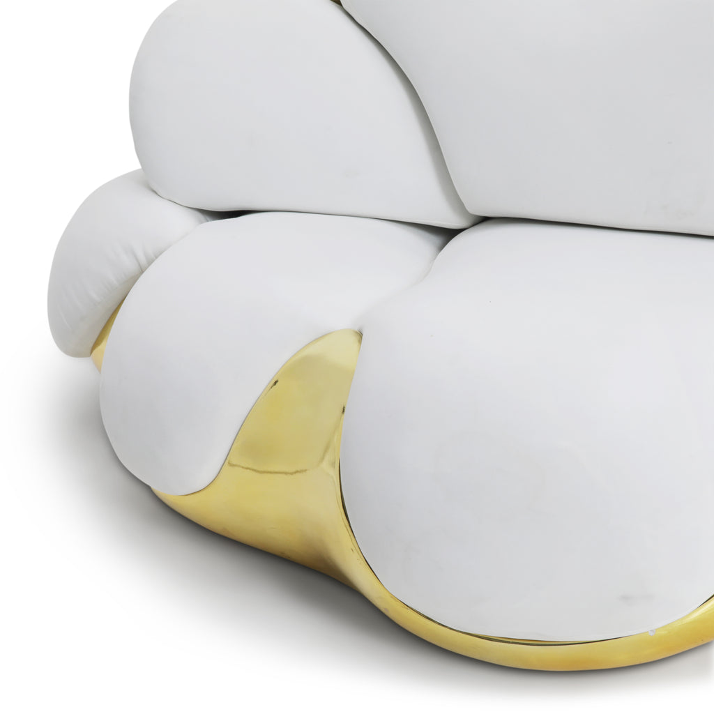 White / Gold Bomboca Style Sofa