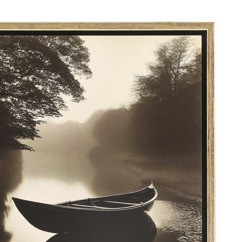1356 (A+D) BW Canoe Lake Gold Frame