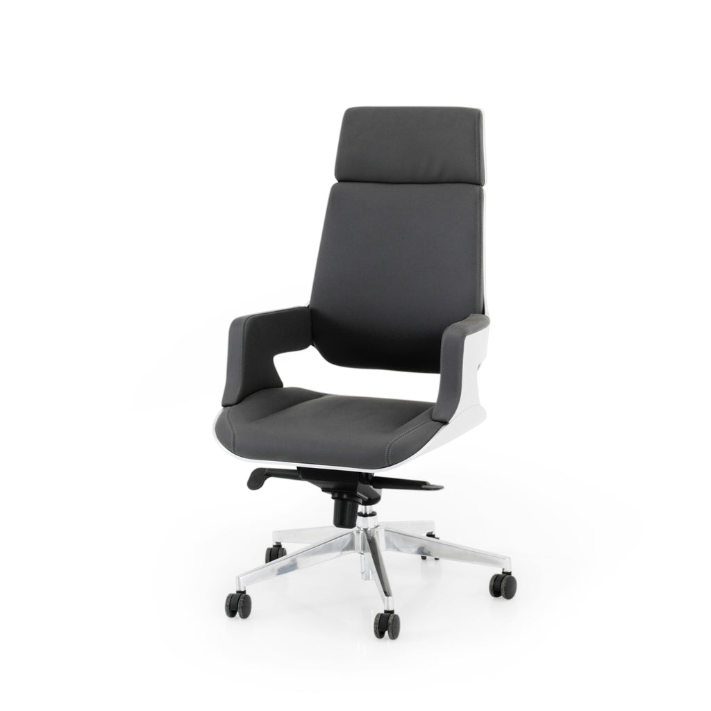 Tall Grey Padded Office Chair