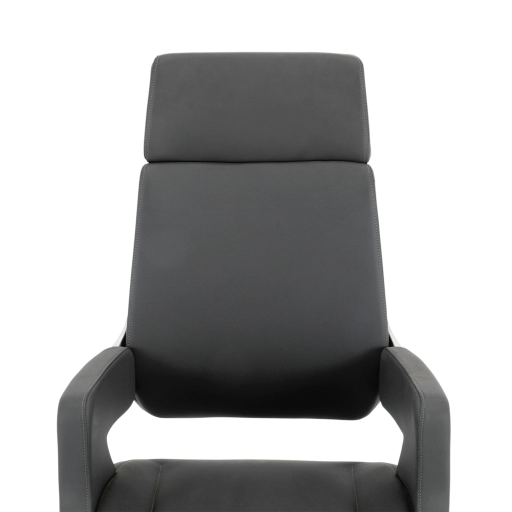 Tall Grey Padded Office Chair