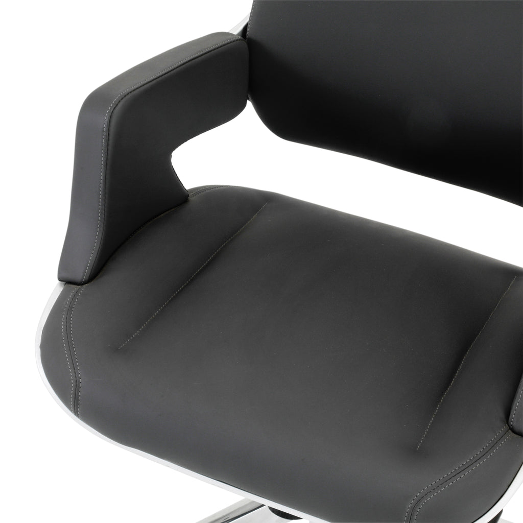 Tall Grey Padded Office Chair