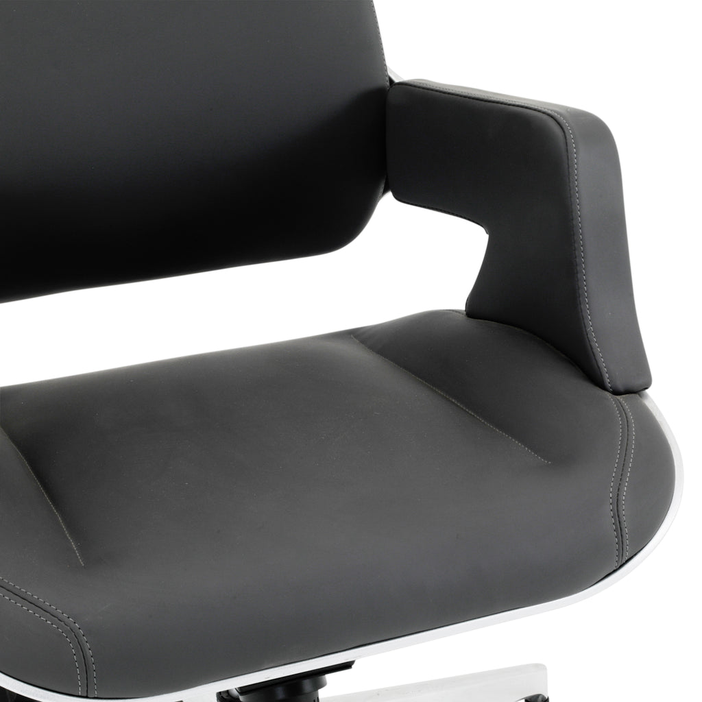 Tall Grey Padded Office Chair