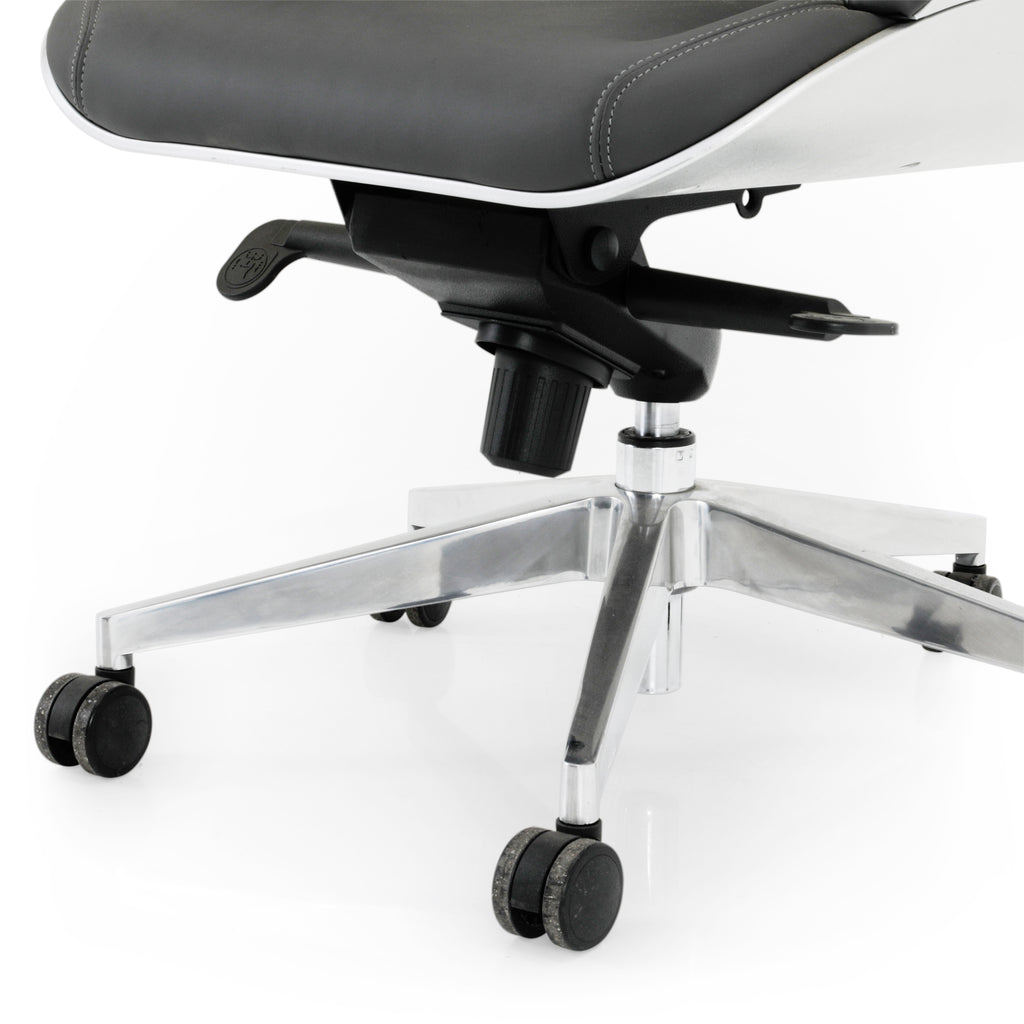 Tall Grey Padded Office Chair
