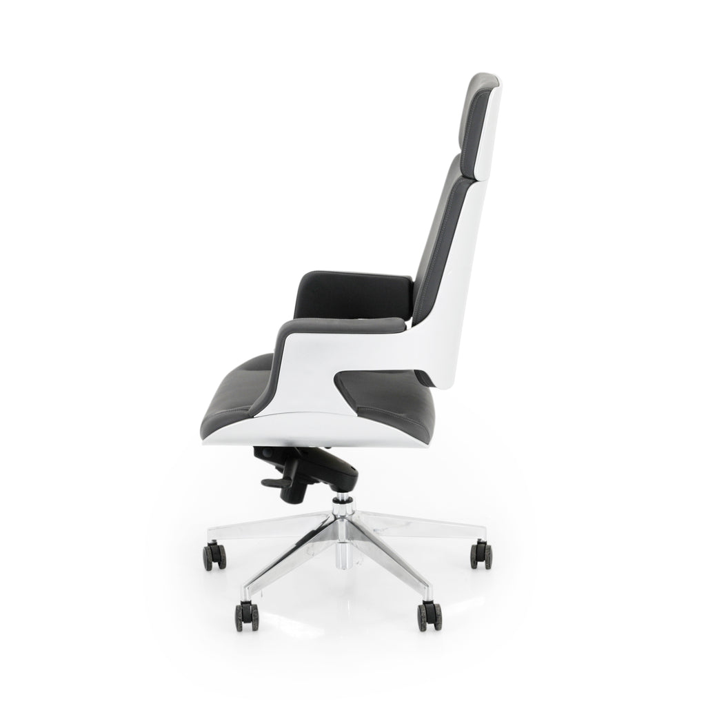 Tall Grey Padded Office Chair