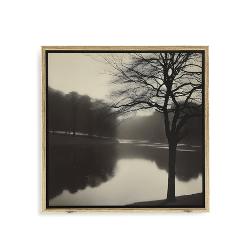 1355 (A+D) BW Tree Lake Gold Frame