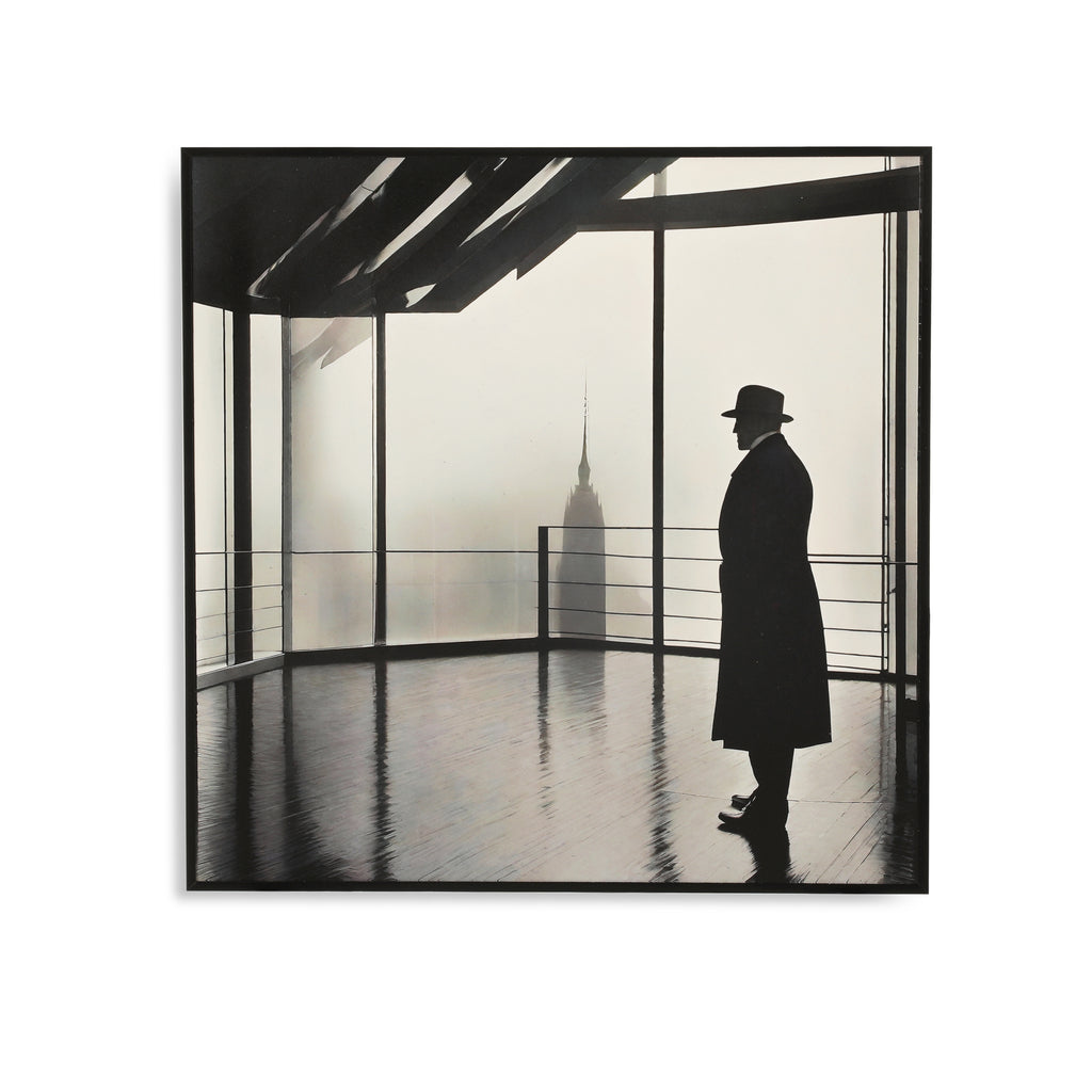 1358 (A+D) BW Man Window City