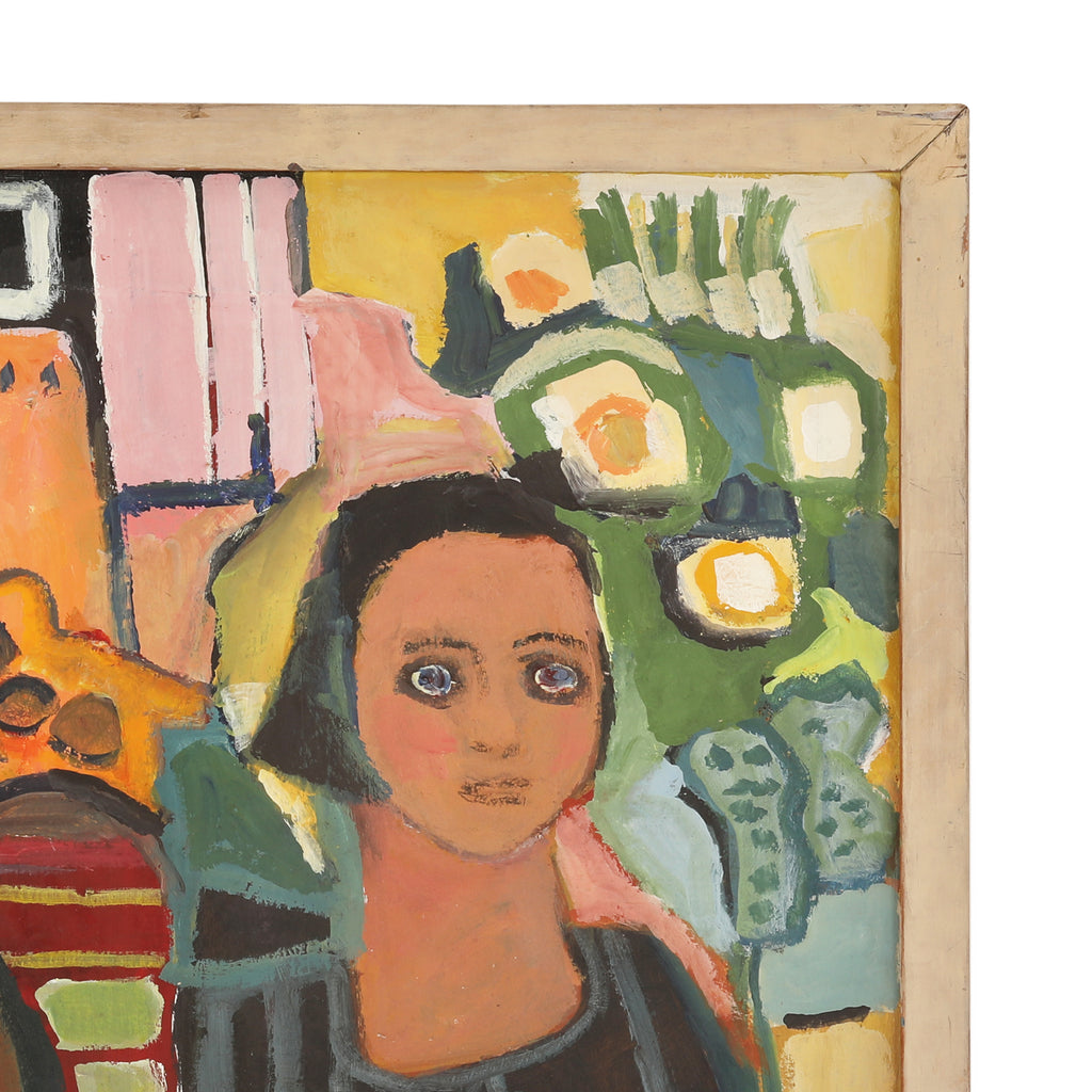 Vintage Abstract Women Painting