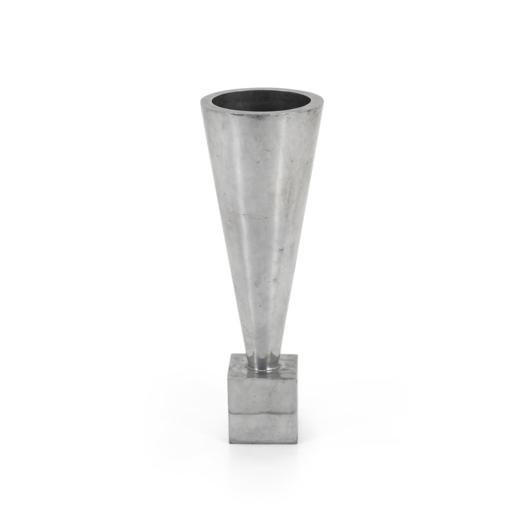 Tall Silver Cone Planter