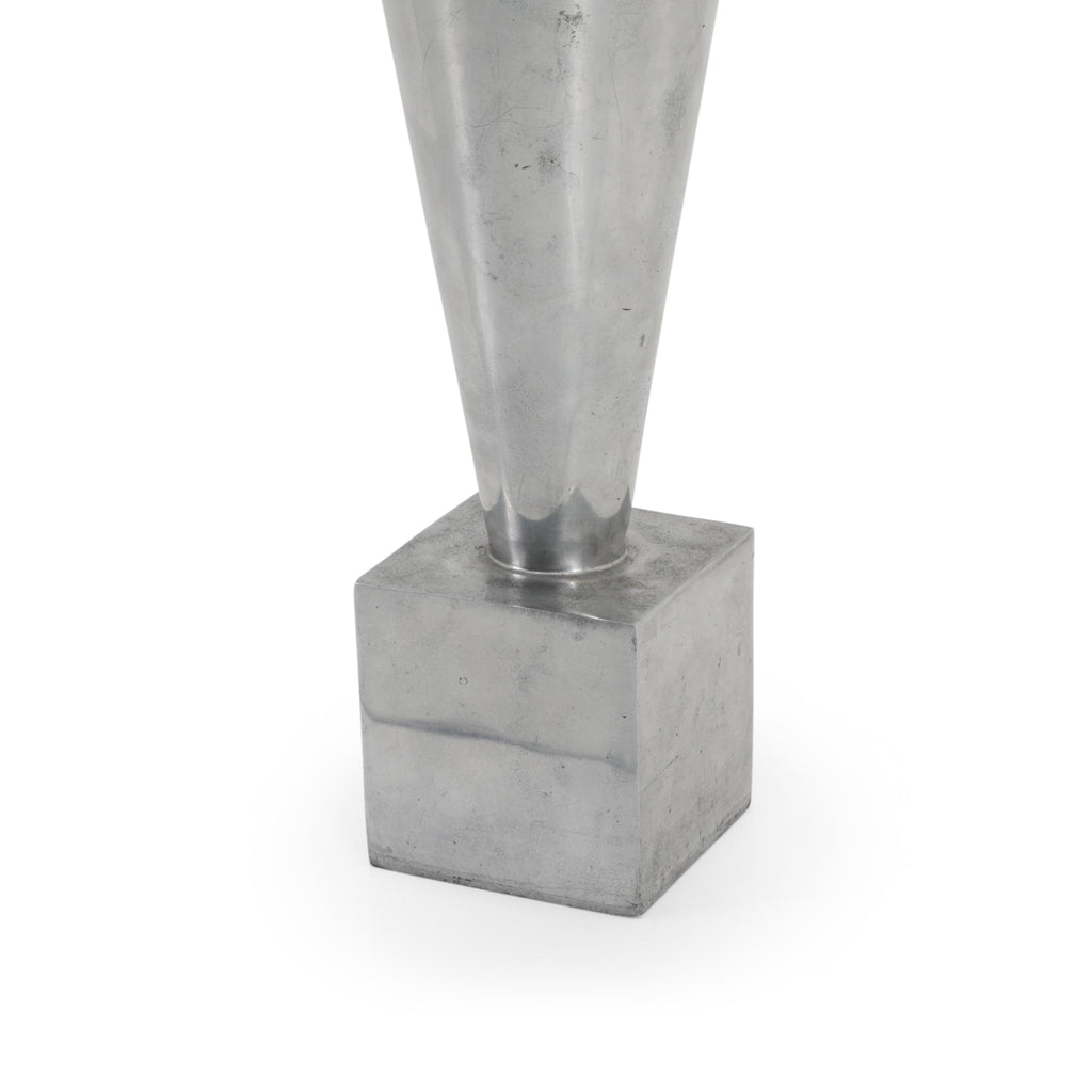Tall Silver Cone Planter