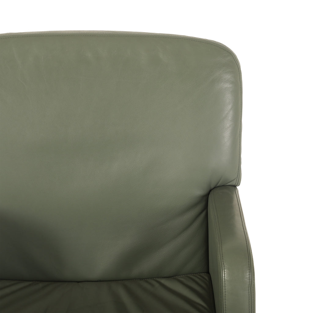 Seafoam Green Leather Office Chair