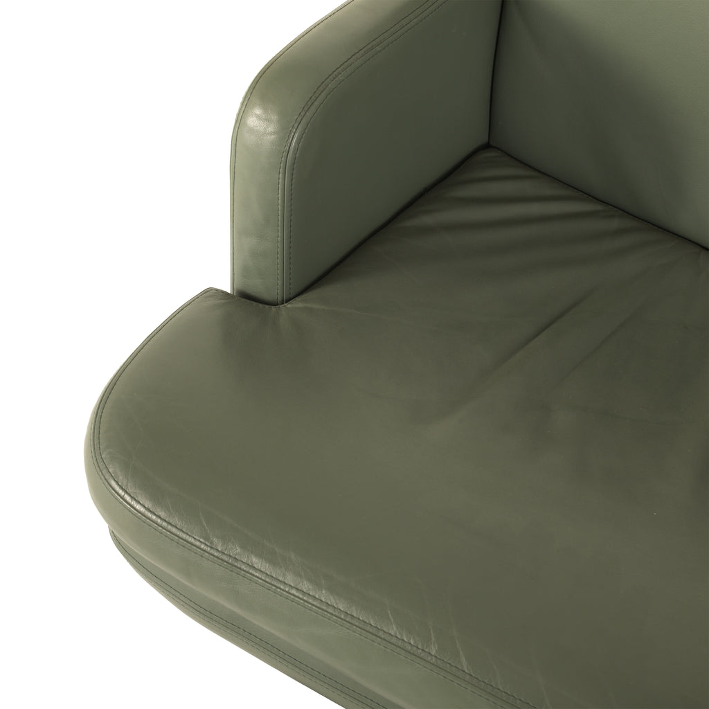 Seafoam Green Leather Office Chair