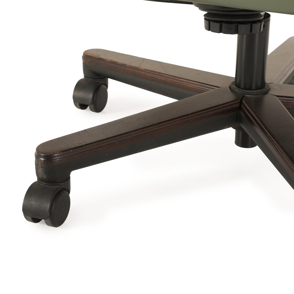 Seafoam Green Leather Office Chair