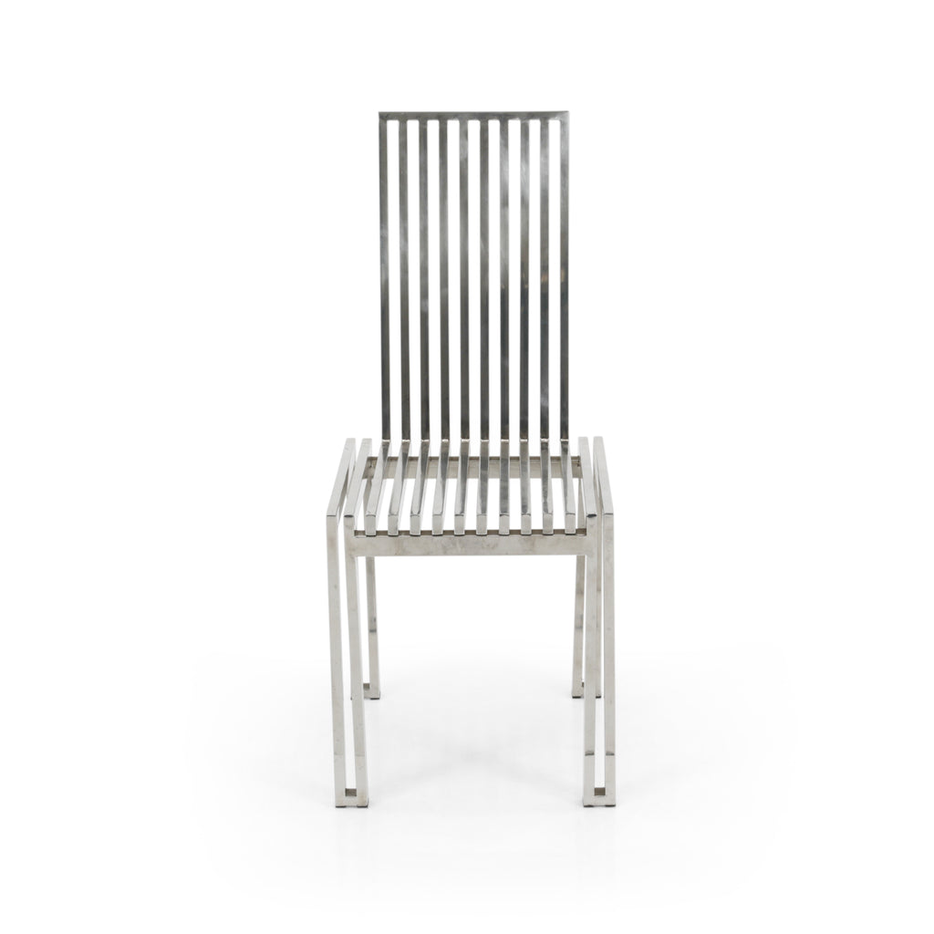 Chrome Slatted Chair