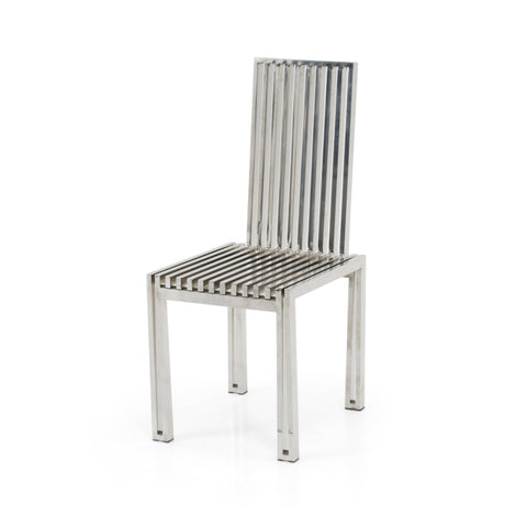 Chrome Slatted Chair