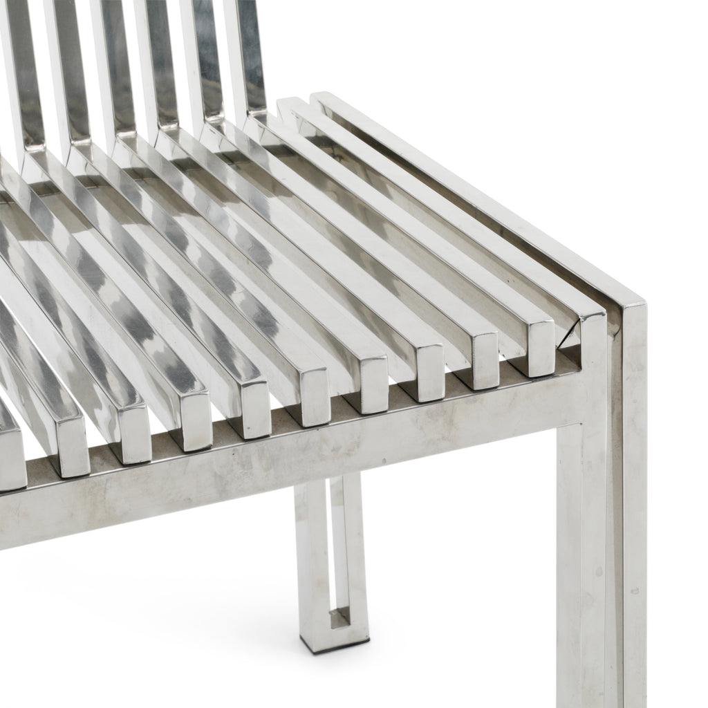 Chrome Slatted Chair