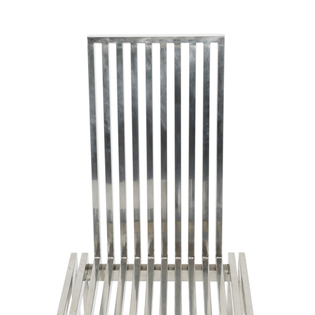 Chrome Slatted Chair