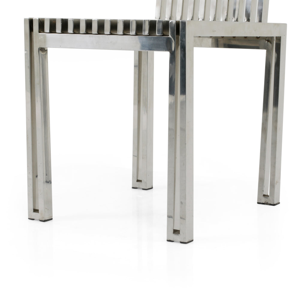 Chrome Slatted Chair