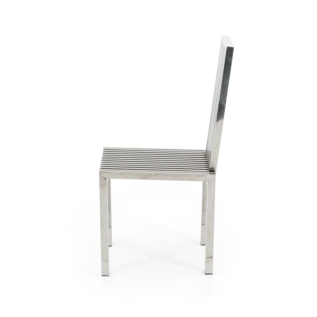 Chrome Slatted Chair