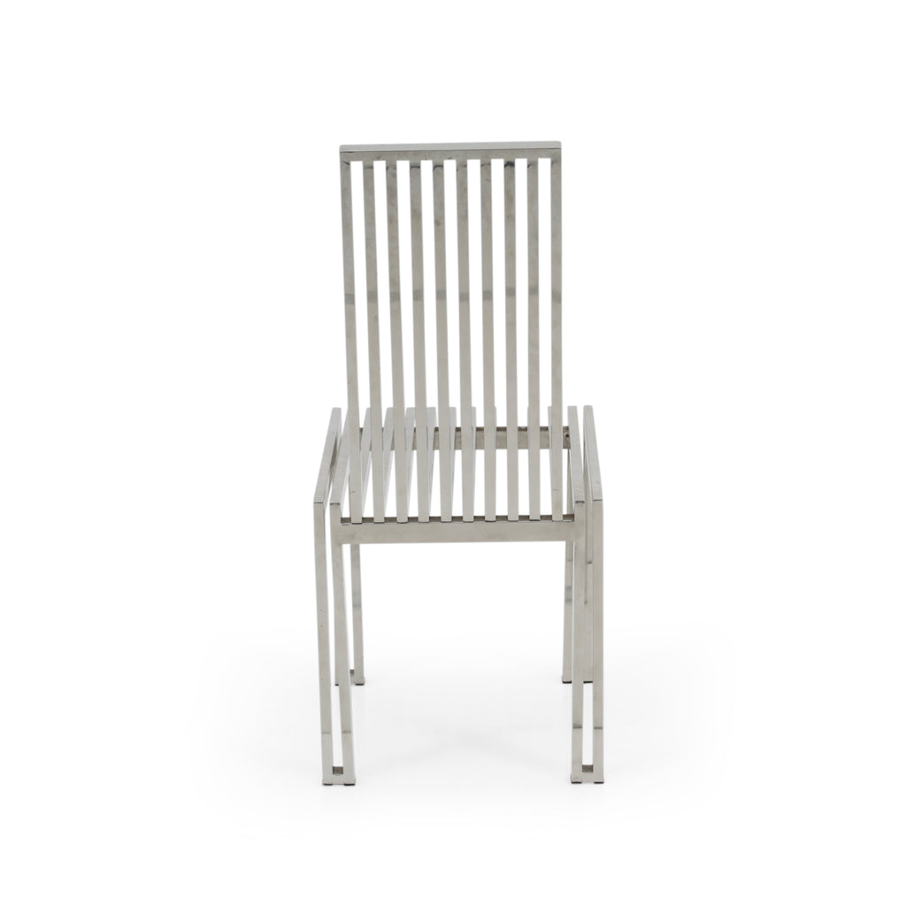 Chrome Slatted Chair