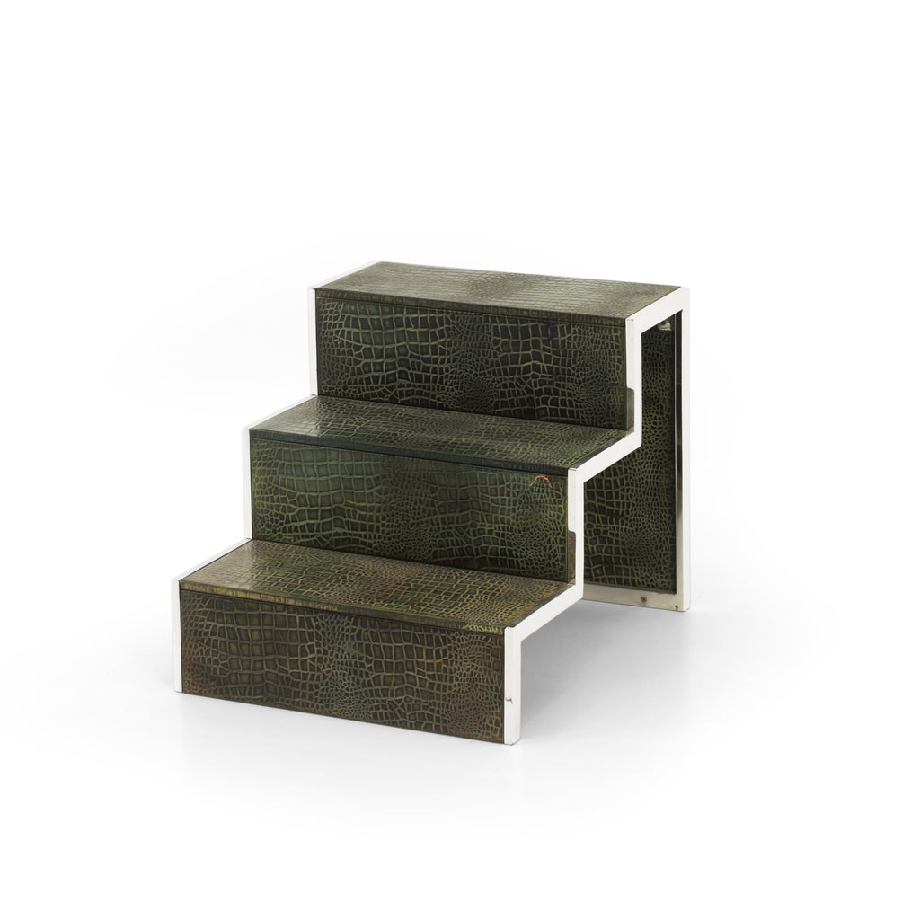 Green Crocodile / Chrome Steps