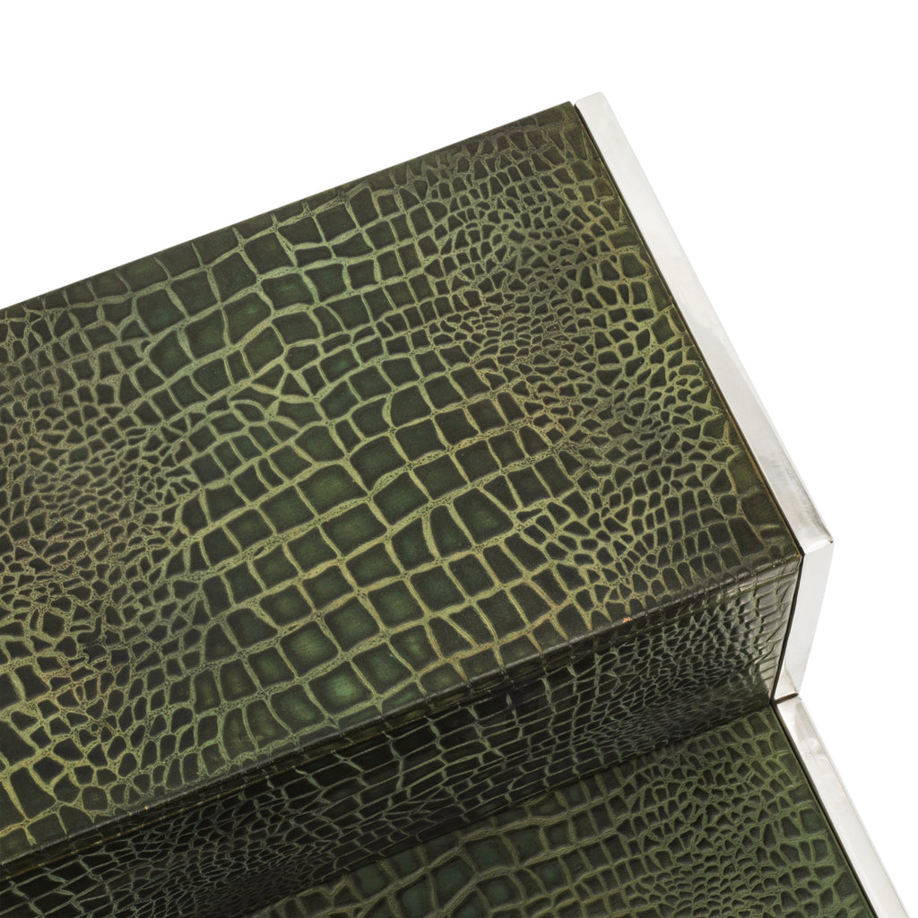 Green Crocodile / Chrome Steps