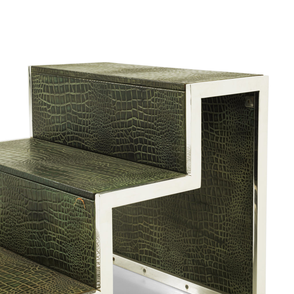 Green Crocodile / Chrome Steps