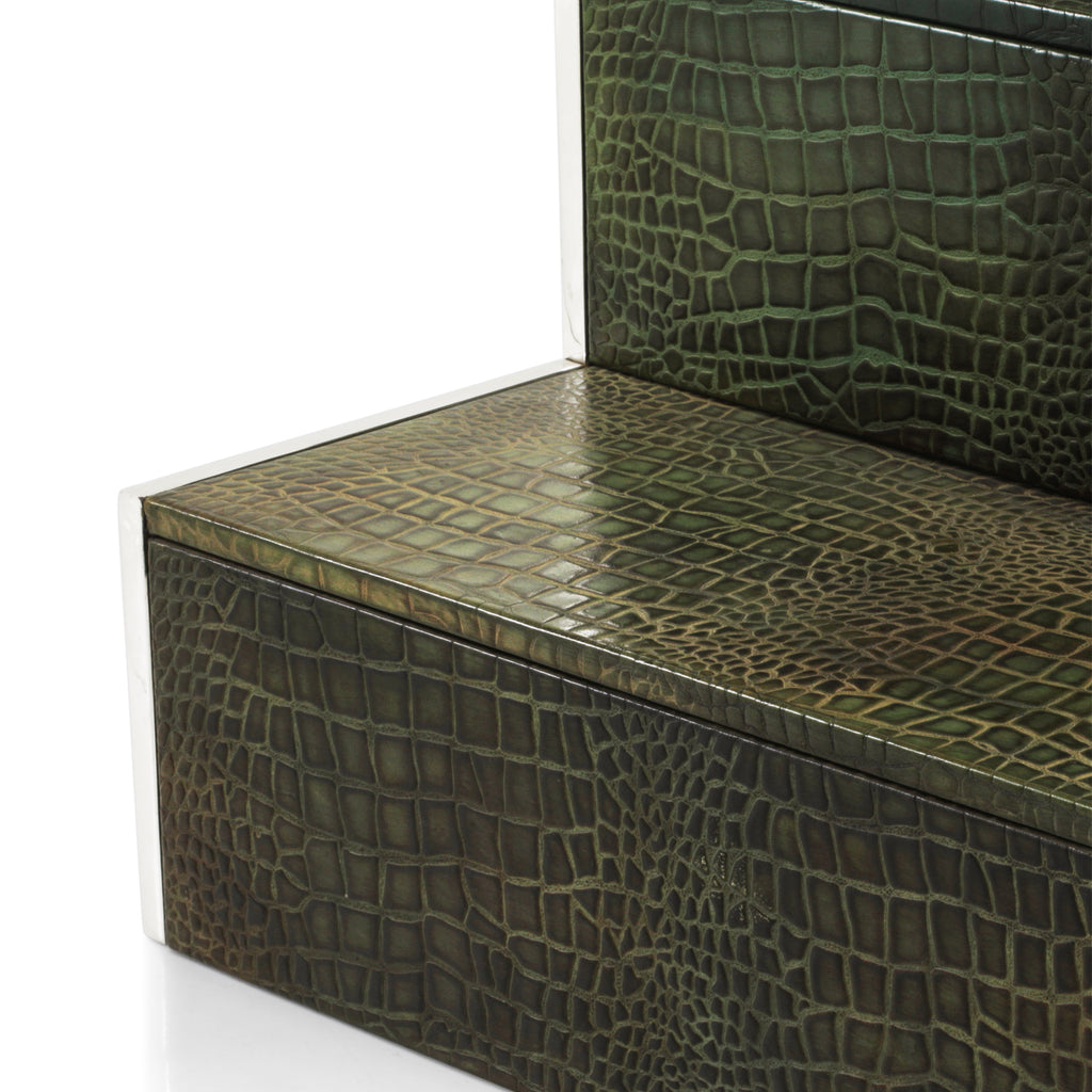 Green Crocodile / Chrome Steps