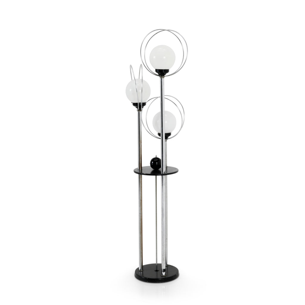 Black and Chrome 3 Bulb Lamp