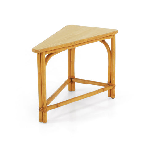 Light Bamboo Triangle Side Table