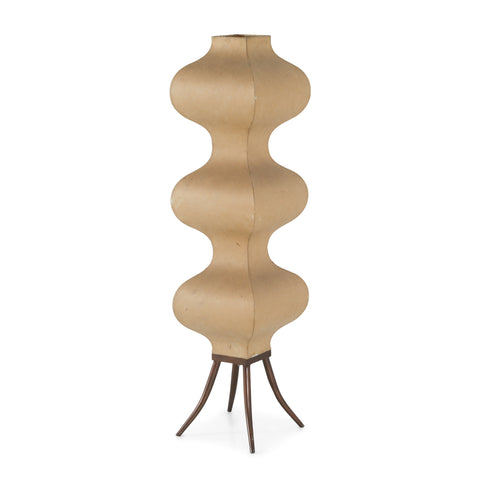 Vintage Tan Floor Lamp
