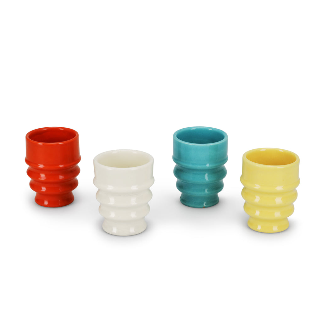 Ceramic Ridge Drinking Glasses