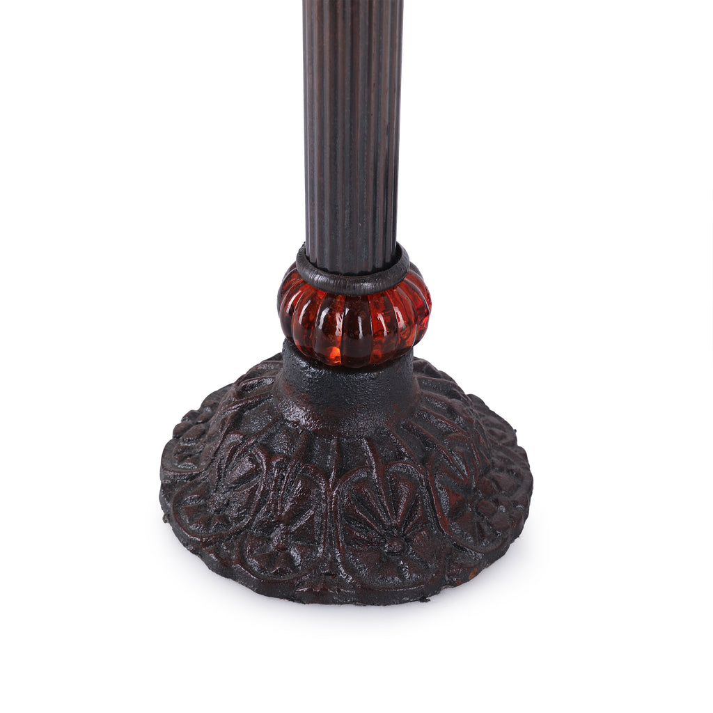 Orange Beaded Glass Table Lamp