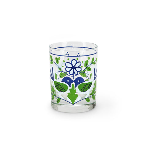 Hand Painted Blue / Green Drinking Glasses