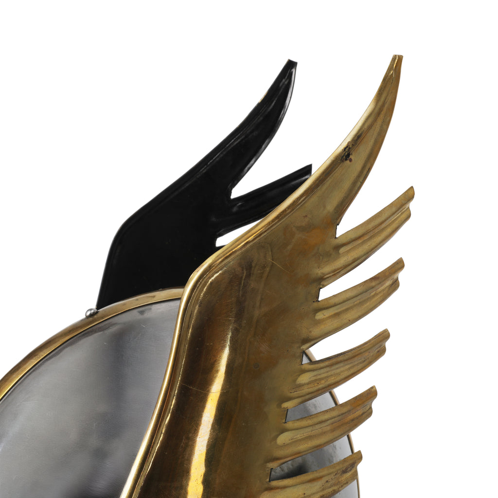 Gold & Chrome Viking Helmet