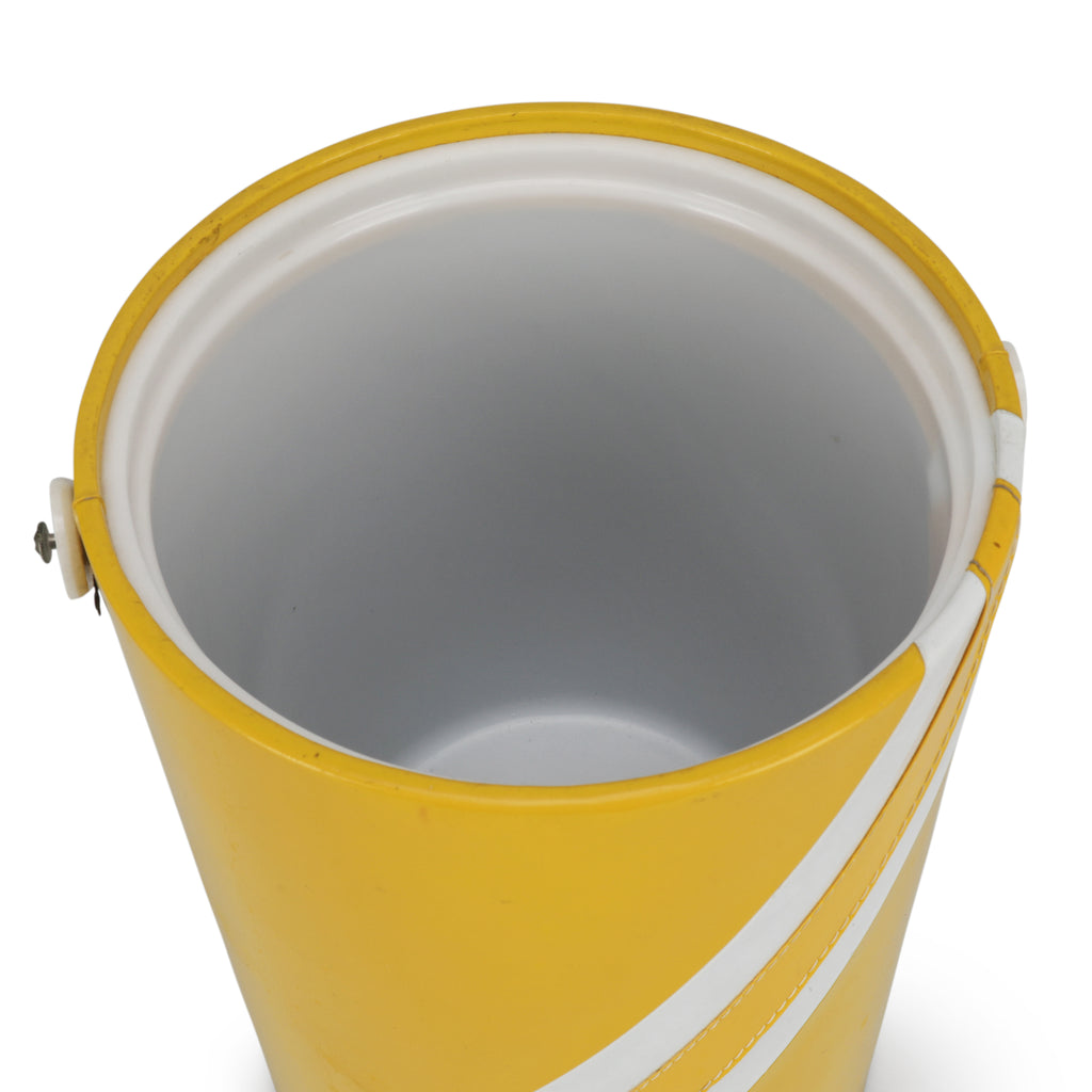 Yellow Striped Ice Bucket